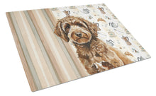 Load image into Gallery viewer, Spanish Water Dog Coffee Bar Glass Cutting Board