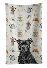 Load image into Gallery viewer, Black Staffordshire Bull Terrier Coffee Bar Kitchen Towel