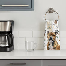 Load image into Gallery viewer, Brindle Staffordshire Bull Terrier Coffee Bar Kitchen Towel