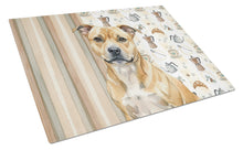 Load image into Gallery viewer, Fawn Staffordshire Bull Terrier Coffee Bar Glass Cutting Board