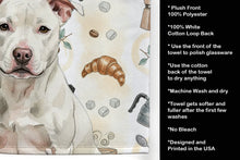 Load image into Gallery viewer, White Staffordshire Bull Terrier Coffee Bar Kitchen Towel