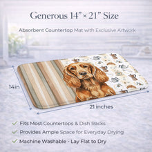 Load image into Gallery viewer, Sussex Spaniel Coffee Bar Dish Drying Mat