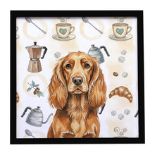 Load image into Gallery viewer, Sussex Spaniel Coffee Bar Framed Metal Print