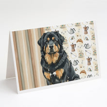 Load image into Gallery viewer, Black and Tan Tibetan Mastiff Coffee Bar Greeting Cards Pack of 8