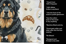 Load image into Gallery viewer, Black and Tan Tibetan Mastiff Coffee Bar Kitchen Towel