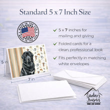 Load image into Gallery viewer, Black Tibetan Mastiff Coffee Bar Greeting Cards Pack of 8