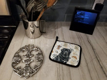 Load image into Gallery viewer, Black Tibetan Mastiff Coffee Bar Pair of Pot Holders
