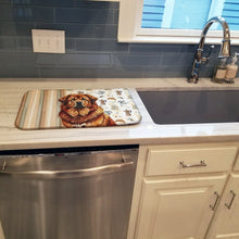 Load image into Gallery viewer, Red Gold Tibetan Mastiff Coffee Bar Dish Drying Mat