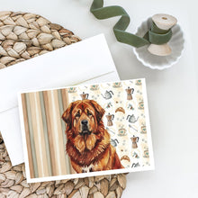 Load image into Gallery viewer, Red Gold Tibetan Mastiff Coffee Bar Greeting Cards Pack of 8