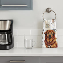 Load image into Gallery viewer, Red Gold Tibetan Mastiff Coffee Bar Kitchen Towel