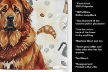 Load image into Gallery viewer, Red Gold Tibetan Mastiff Coffee Bar Kitchen Towel
