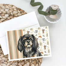 Load image into Gallery viewer, Black and Tan Tibetan Spaniel Coffee Bar Greeting Cards Pack of 8