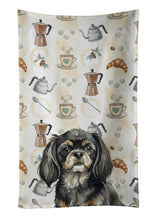 Load image into Gallery viewer, Black and Tan Tibetan Spaniel Coffee Bar Kitchen Towel