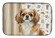 Load image into Gallery viewer, Tibetan Spaniel Coffee Bar Dish Drying Mat