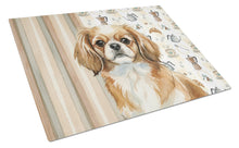 Load image into Gallery viewer, Tibetan Spaniel Coffee Bar Glass Cutting Board