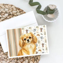 Load image into Gallery viewer, Gold Tibetan Spaniel Coffee Bar Greeting Cards Pack of 8