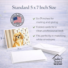 Load image into Gallery viewer, Gold Tibetan Spaniel Coffee Bar Greeting Cards Pack of 8