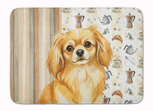 Load image into Gallery viewer, Gold Tibetan Spaniel Coffee Bar Memory Foam Kitchen Mat