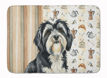 Load image into Gallery viewer, Black and White Tibetan Terrier Coffee Bar Memory Foam Kitchen Mat