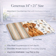 Load image into Gallery viewer, Vizsla Coffee Bar Dish Drying Mat