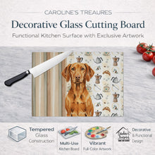 Load image into Gallery viewer, Vizsla Coffee Bar Glass Cutting Board