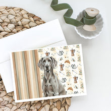 Load image into Gallery viewer, Weimaraner Coffee Bar Greeting Cards Pack of 8