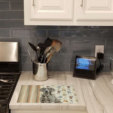Load image into Gallery viewer, Weimaraner Coffee Bar Glass Cutting Board