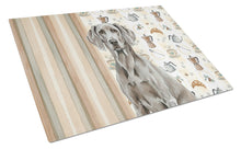 Load image into Gallery viewer, Weimaraner Coffee Bar Glass Cutting Board