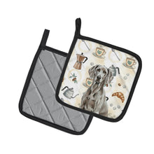 Load image into Gallery viewer, Weimaraner Coffee Bar Pair of Pot Holders