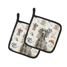 Load image into Gallery viewer, Weimaraner Coffee Bar Pair of Pot Holders