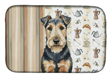 Load image into Gallery viewer, Welsh Terrier Coffee Bar Dish Drying Mat