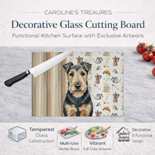 Load image into Gallery viewer, Welsh Terrier Coffee Bar Glass Cutting Board