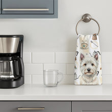 Load image into Gallery viewer, Westie Coffee Bar Kitchen Towel