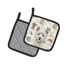 Load image into Gallery viewer, Westie Coffee Bar Pair of Pot Holders