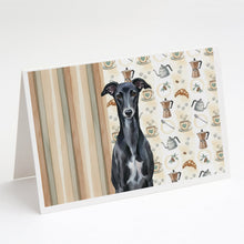 Load image into Gallery viewer, Black Whippet Coffee Bar Greeting Cards Pack of 8