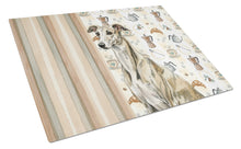 Load image into Gallery viewer, Brindle Whippet Coffee Bar Glass Cutting Board