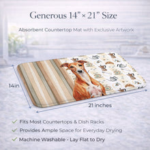 Load image into Gallery viewer, Red Whippet Coffee Bar Dish Drying Mat