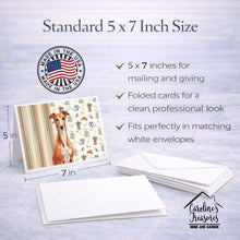 Load image into Gallery viewer, Red Whippet Coffee Bar Greeting Cards Pack of 8