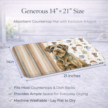 Load image into Gallery viewer, Chestnut Wirehaired Pointing Griffon Coffee Bar Dish Drying Mat