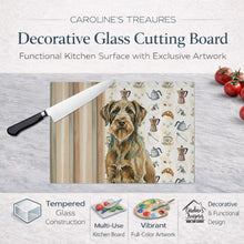 Load image into Gallery viewer, Chestnut Wirehaired Pointing Griffon Coffee Bar Glass Cutting Board