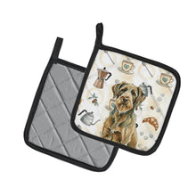 Load image into Gallery viewer, Chestnut Wirehaired Pointing Griffon Coffee Bar Pair of Pot Holders