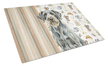 Load image into Gallery viewer, Steel Gray Wirehaired Pointing Griffon Coffee Bar Glass Cutting Board