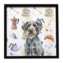 Load image into Gallery viewer, Steel Gray Wirehaired Pointing Griffon Coffee Bar Framed Metal Print