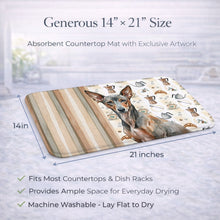 Load image into Gallery viewer, Xoloitzcuintli Coffee Bar Dish Drying Mat