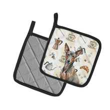 Load image into Gallery viewer, Xoloitzcuintli Coffee Bar Pair of Pot Holders