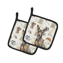 Load image into Gallery viewer, Xoloitzcuintli Coffee Bar Pair of Pot Holders