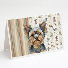 Load image into Gallery viewer, Blue and Tan Yorkshire Terrier Coffee Bar Greeting Cards Pack of 8