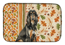 Load image into Gallery viewer, Black &amp; Tan Afghan Hound Heirloom Fall Dish Drying Mat