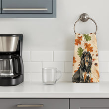 Load image into Gallery viewer, Black &amp; Tan Afghan Hound Heirloom Fall Kitchen Towel