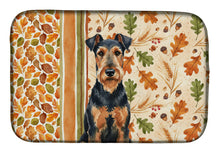 Load image into Gallery viewer, Airedale Terrier Heirloom Fall Dish Drying Mat